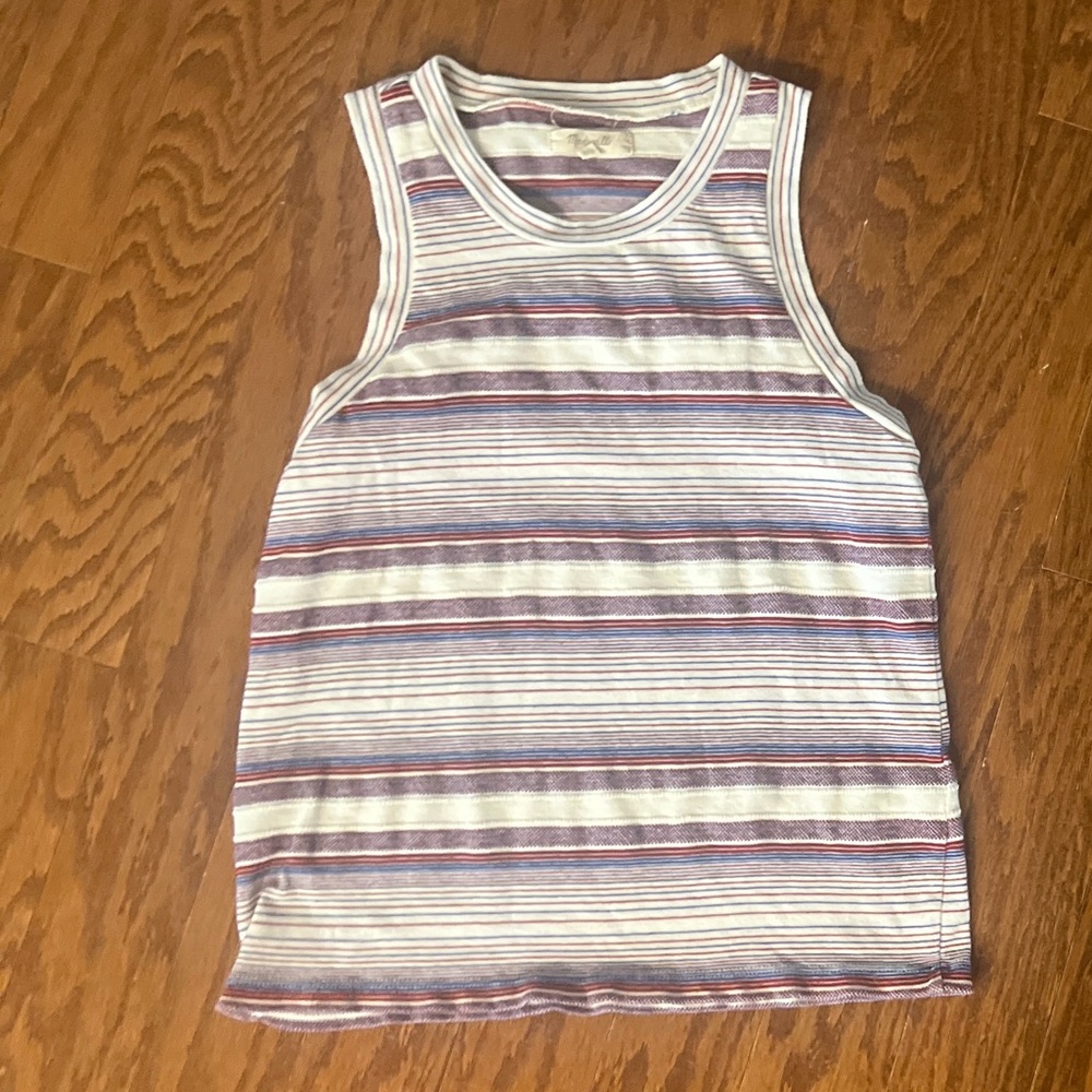 Madewell XS tank top red white and blue slightly muted) colors, really cute - Picture 4 of 10